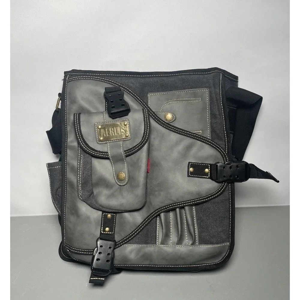 Aerlis Recreational Gray Messenger Backpack